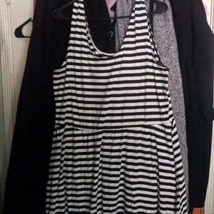 Long length striped dress